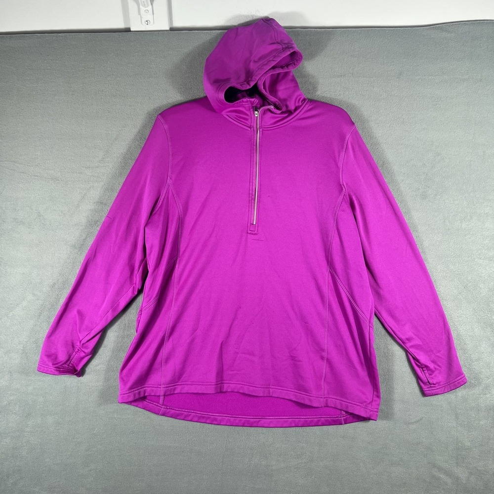 C9 by Champion Women's XXL Magenta Quarter Zip Hoodie Pullover Activewear Fleece